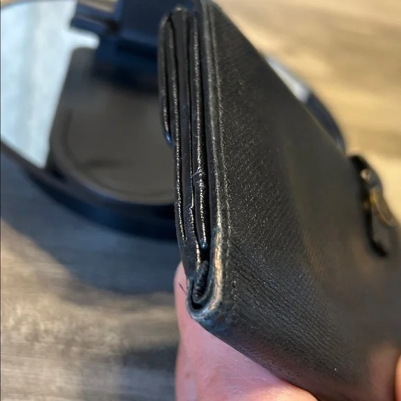 108. CHANEL Black Leather CoCo Button Wallet-COA - Picture 7 of 16